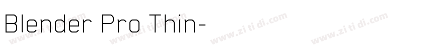 Blender Pro Thin字体转换 Blender Pro Thin字体转换